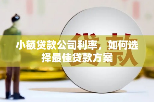 太白小额贷款公司利率，如何选择最佳贷款方案