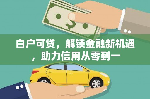 红寺堡白户可贷，解锁金融新机遇，助力信用从零到一