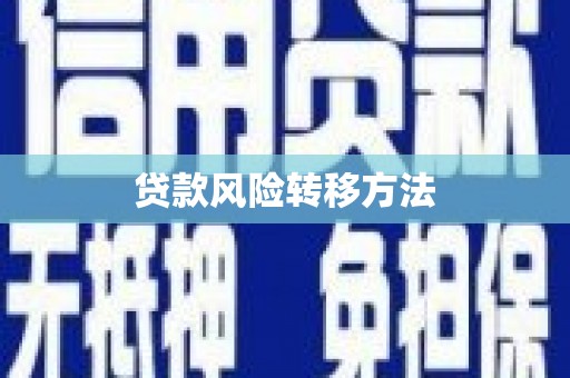 水林贷款风险转移方法 水林贷款风险转移方法