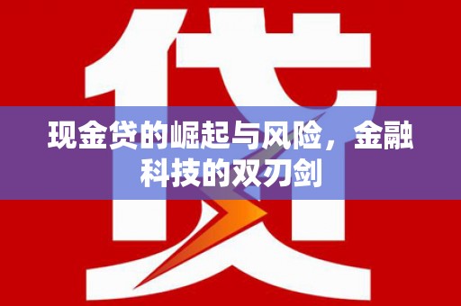 岑巩现金贷的崛起与风险，金融科技的双刃剑