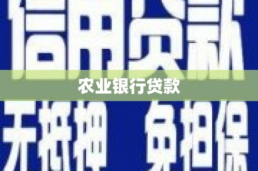 威海农业银行贷款