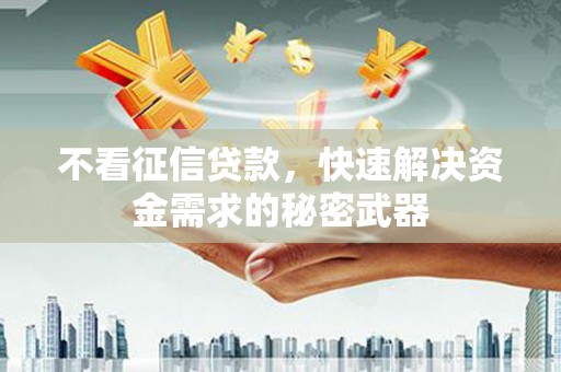 垣曲不看征信贷款，快速解决资金需求的秘密武器