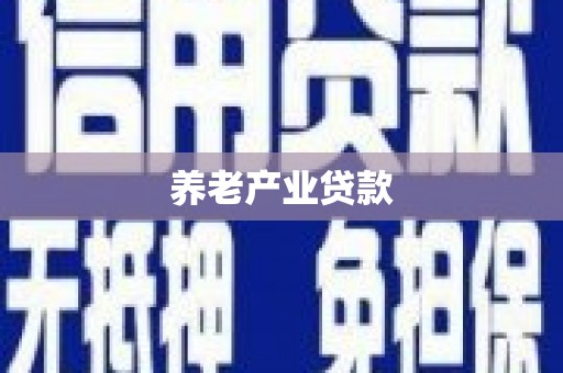 黑山养老产业贷款