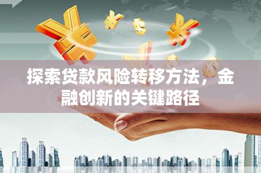 天峨探索贷款风险转移方法，金融创新的关键路径