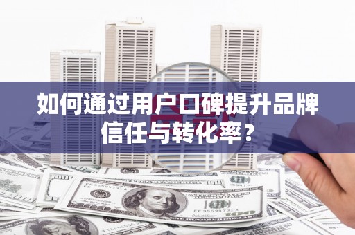 澄城如何通过用户口碑提升品牌信任与转化率？