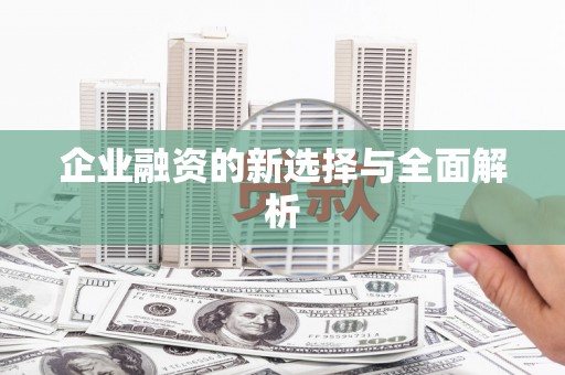 宿松企业融资的新选择与全面解析